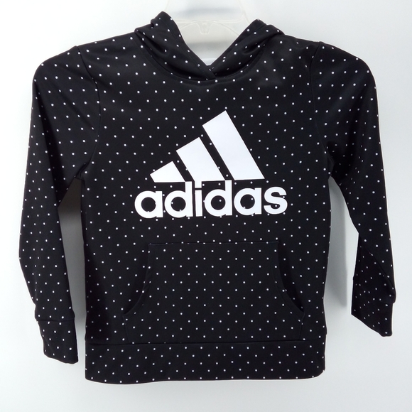 adidas Black White Polks Dot Hoodie Kangaroo Pocket 2020 Collection M 10/12 - Picture 11 of 11